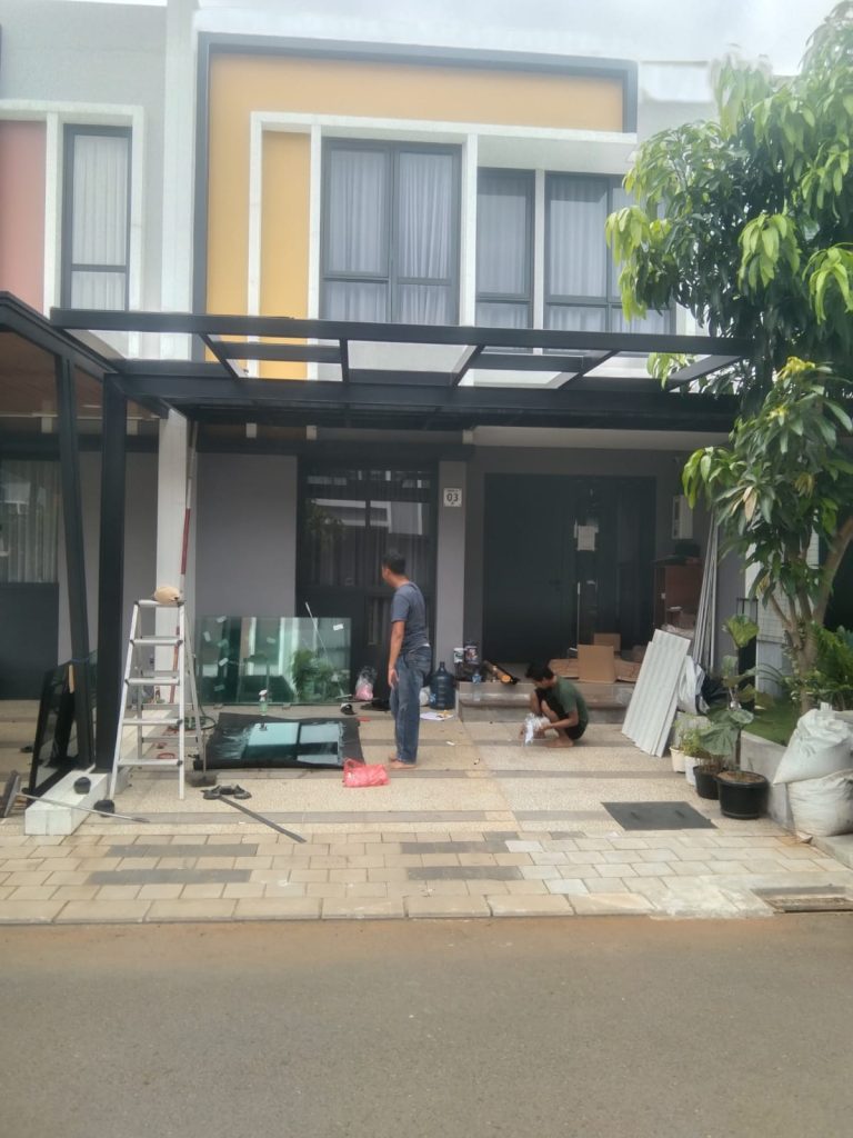 kanopi alderon minimalis bsd tangerang selatan bengkel las sinar rahayu 3