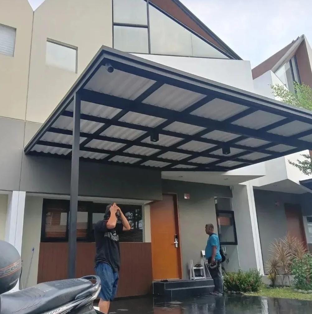 kanopi minimalis di bsd tangerang selatan bengkel las sinar rahayu 3