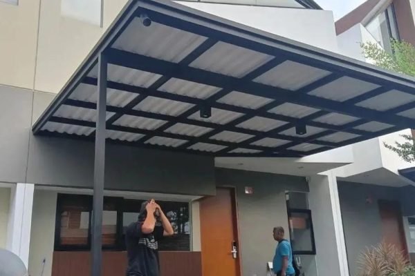 kanopi minimalis di bsd tangerang selatan bengkel las sinar rahayu 3