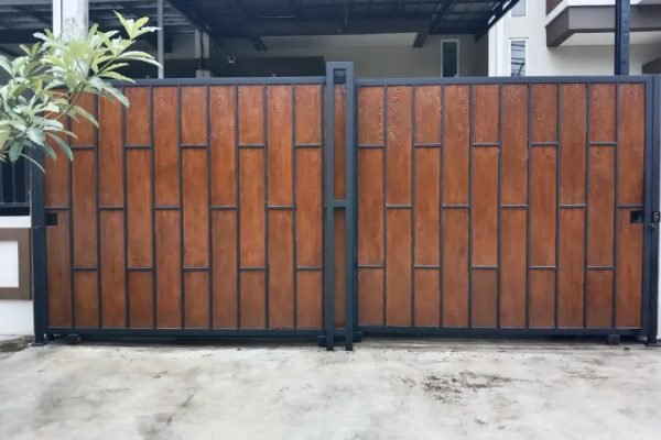 pagar besi woodplank bsd tangerang selatan bengkel las sinar rahayu 3
